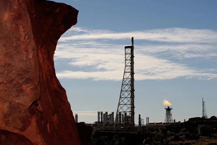 Aboriginal rock art near the North West Shelf LNG facility.Photo -AFP - SCANPIX