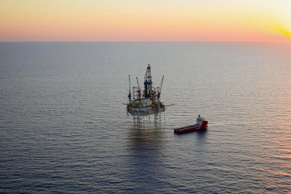 Drilling rig Noble Tom Prosser at the Dorado-2 appraisal well.