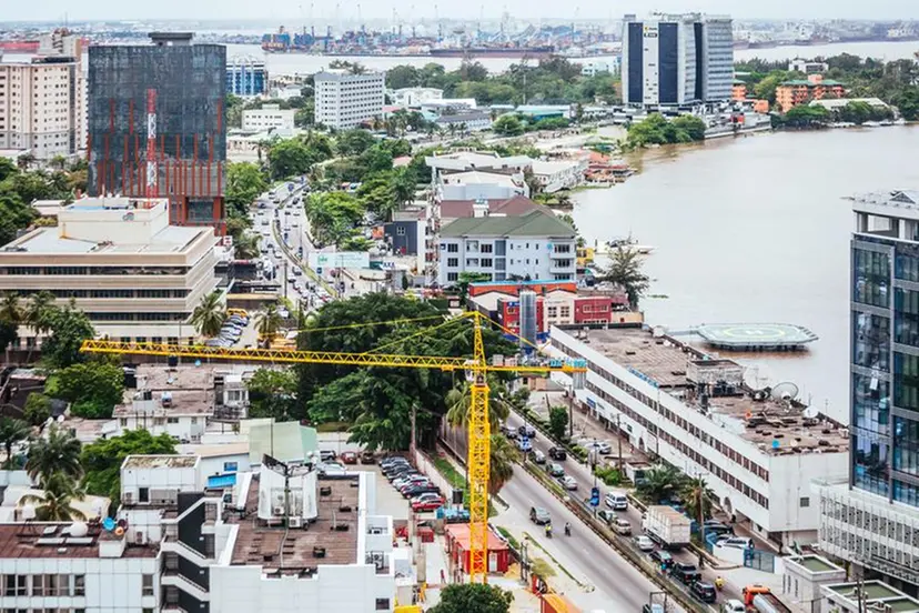 Lagos, Nigeria - Aerial view to Victoria Island roads and bridges. Getty Images Image used for illustrative purpose.