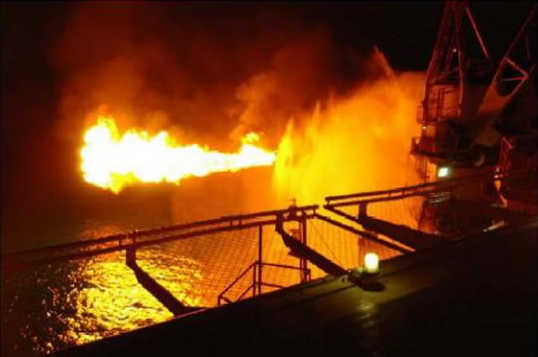 The Longtom-3 well offshore Victoria, Australia.